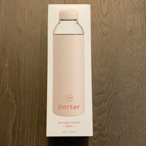 Porter glass water bottle